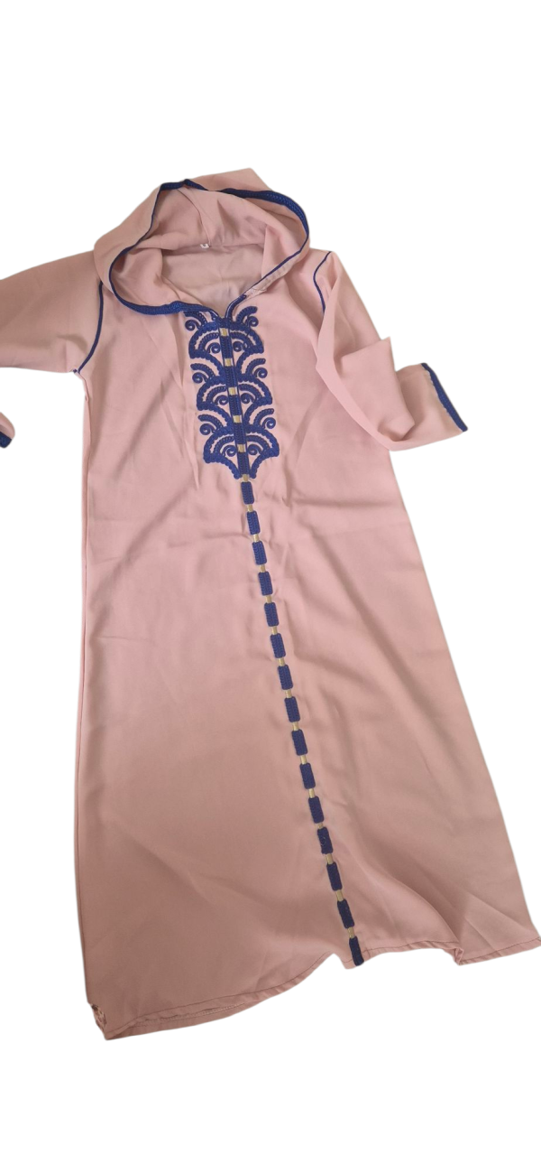 Djellaba fille saumon