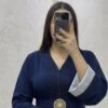 2025/09/1000320588.jpg Caftan crepe cloche avec ceinture