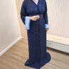 Caftan crepe cloche avec ceinture