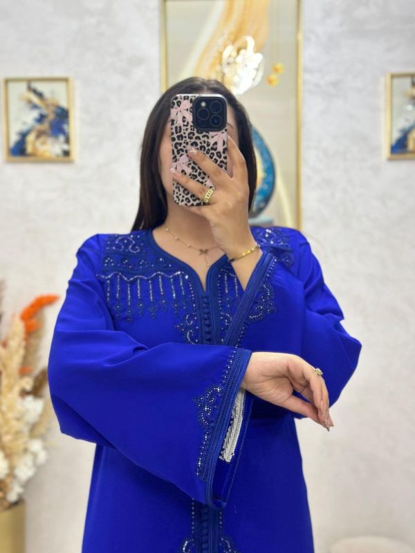 caftan crepe a ceinture