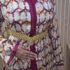 Takchita Jawhara rose – caftan marocain élégant pour femme