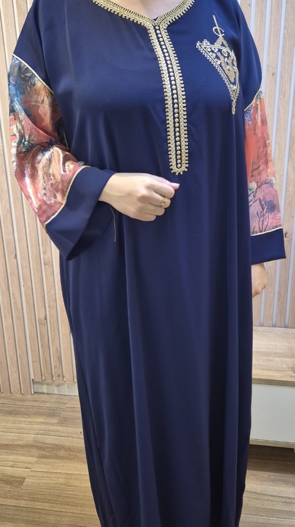 Gandora  bleu foncé  manche tlija