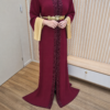 caftan crepe  de qualité a ceinture