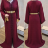 caftan crepe  de qualité a ceinture