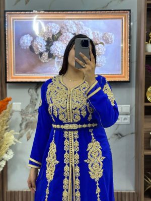 Takchita bleu moussline pas cher 2025