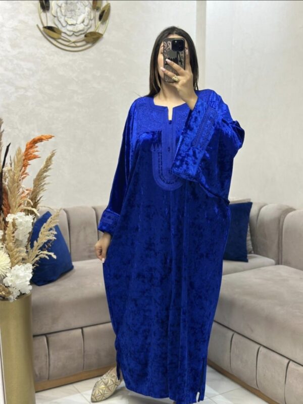 Gandora  velours  bleu