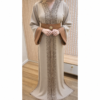Caftan  (beige/crème) à  ceinture