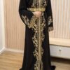Caftan élégant en velours chocolat
